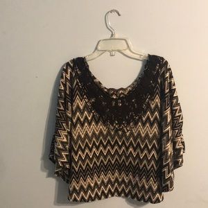 Almost Famous black and white blouse